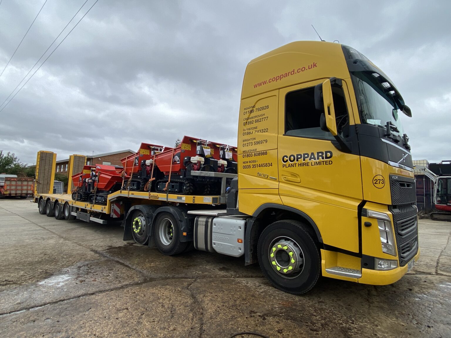 low-loader-volvo-artic-coppard-plant-hire-ltd