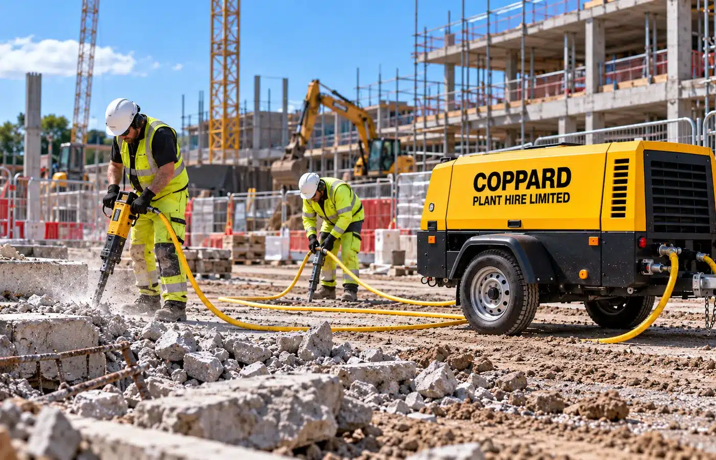 Compressor concrete demolition