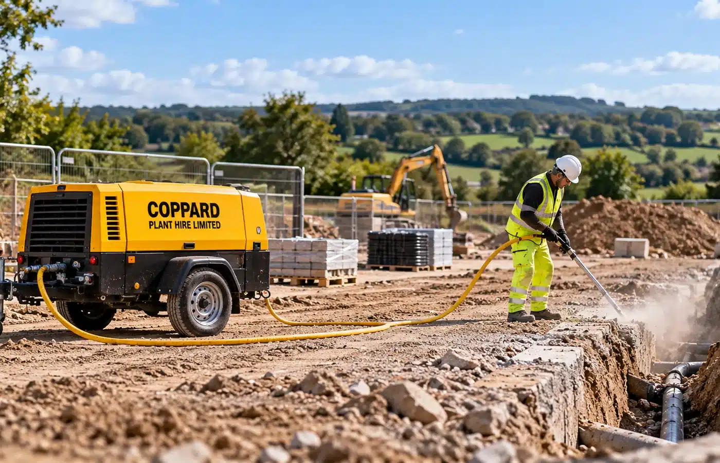 Air compressor site work