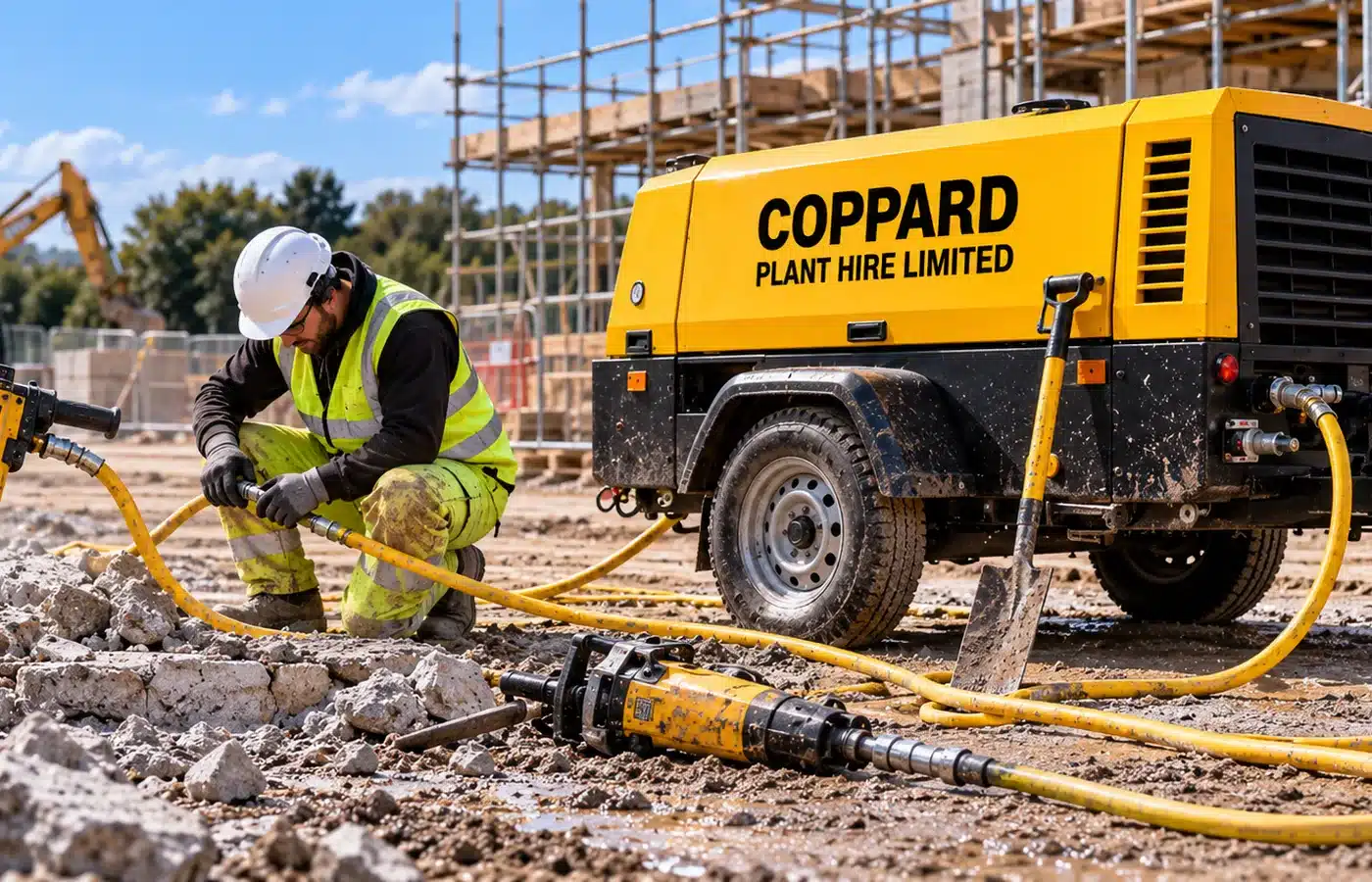 Compressor civil engineering site
