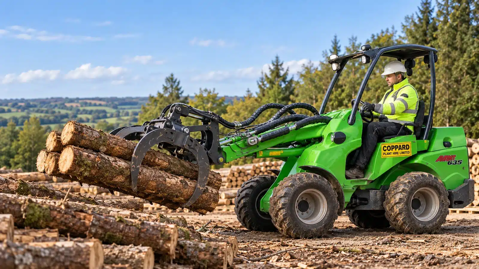 Avant log grab forestry