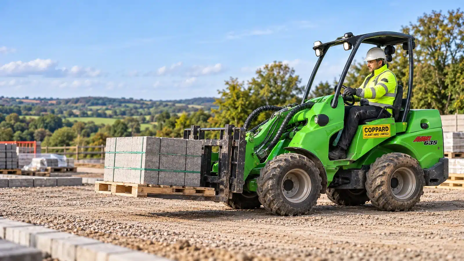 Avant pallet forks building materials