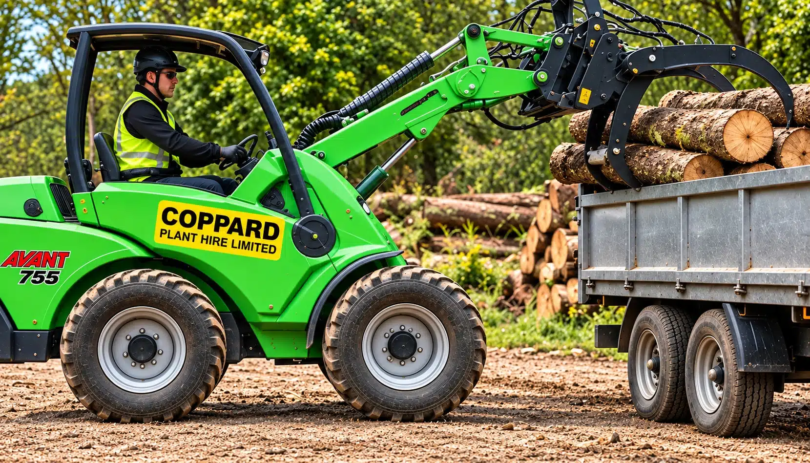Avant log grab timber handling