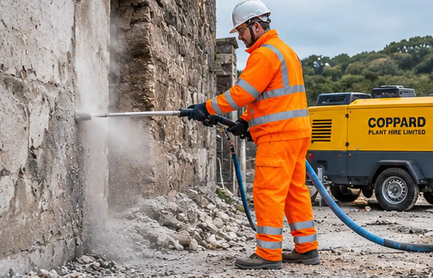 Diesel compressor stonework
