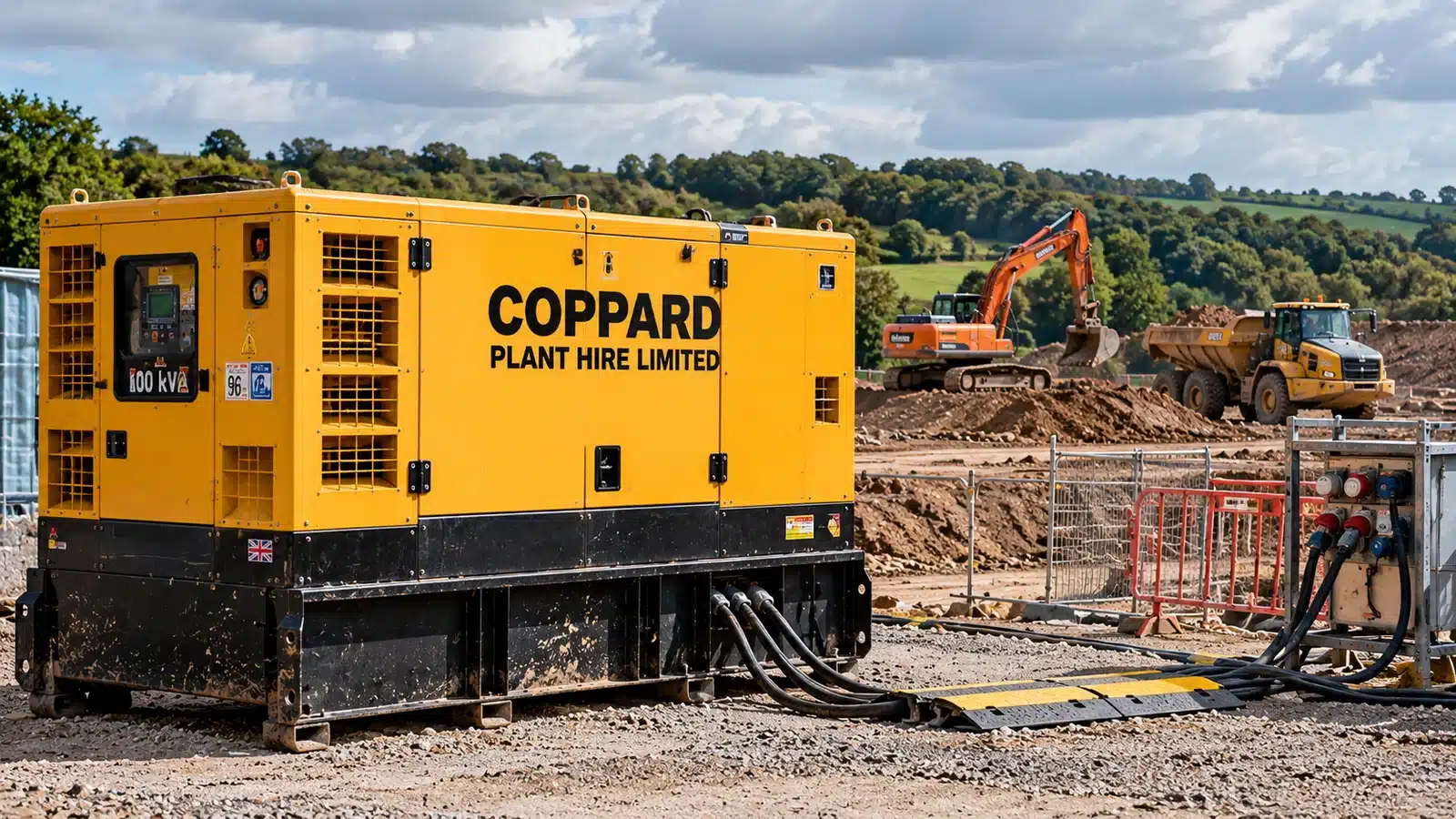 Industrial diesel generator earthworks
