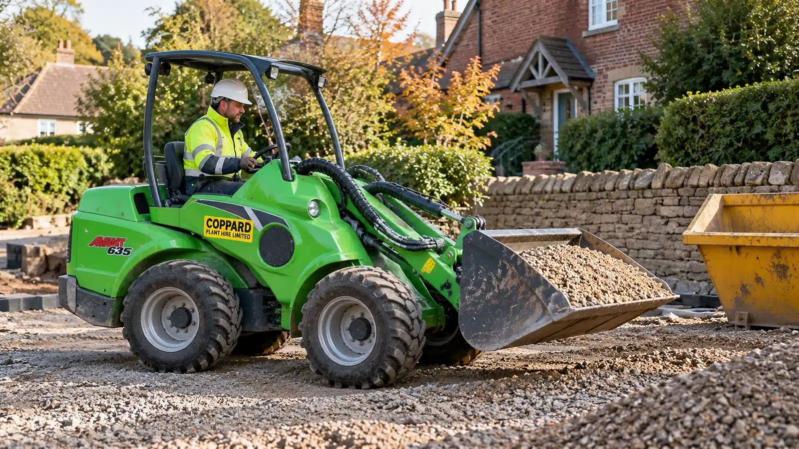 Avant 635 compact loader groundworks