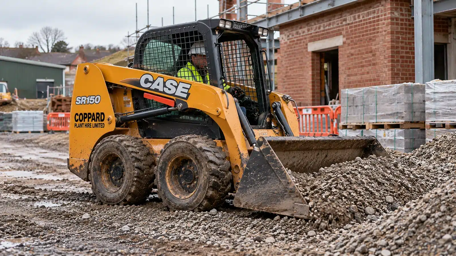 CASE SR150 skidsteer aggregate handling