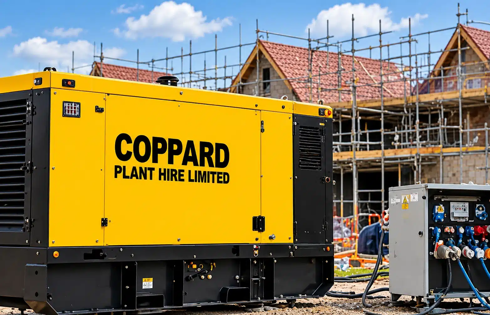 Generator powering site cabins