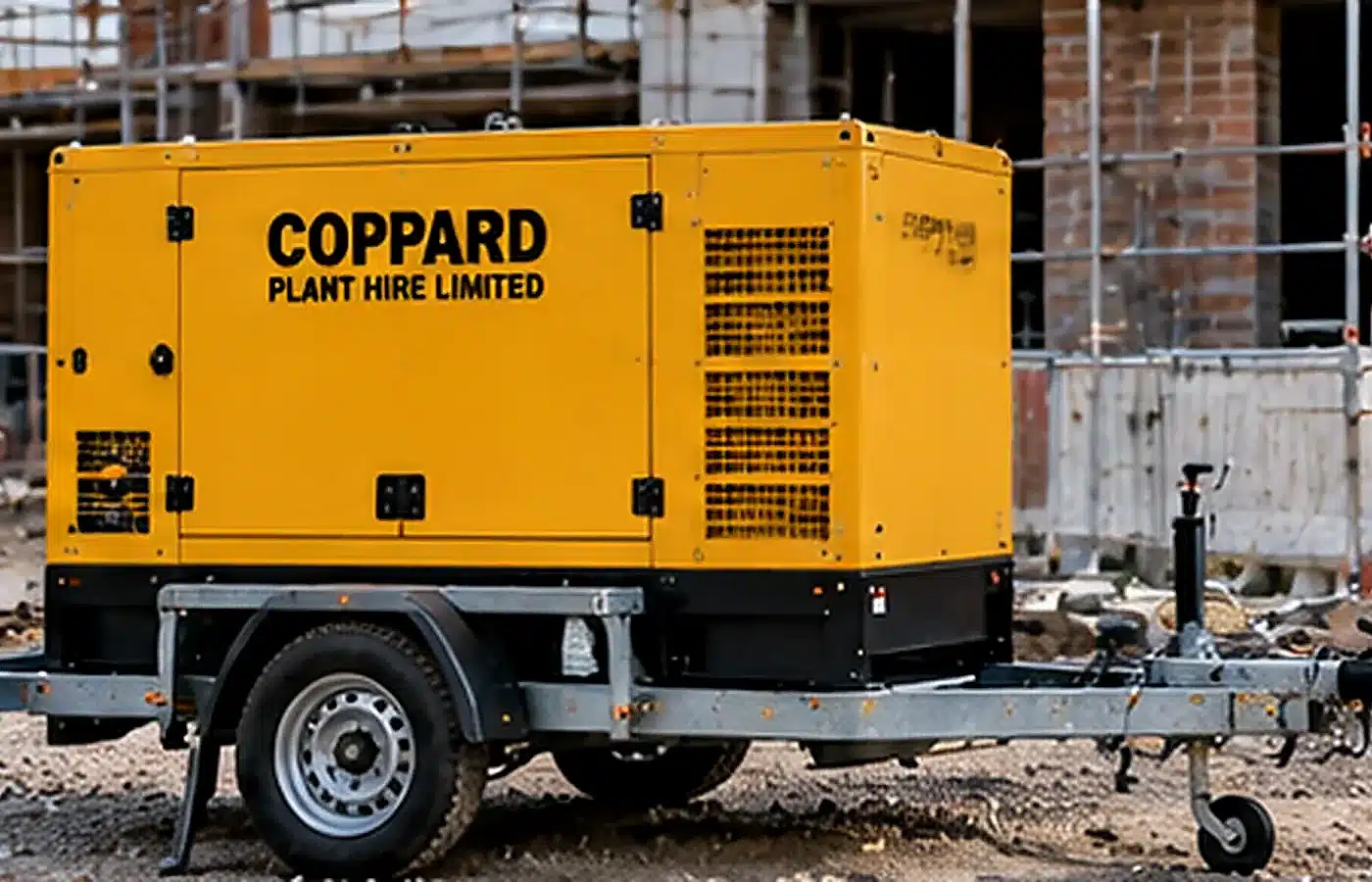 Towable generator for construction