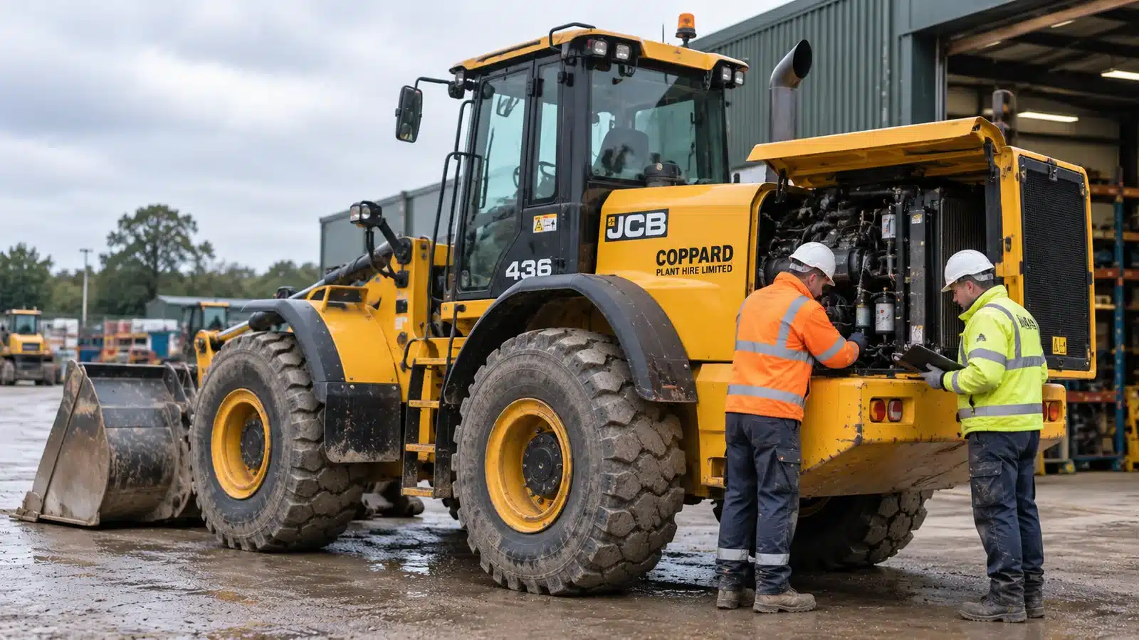JCB loading shovel pre-hire inspection