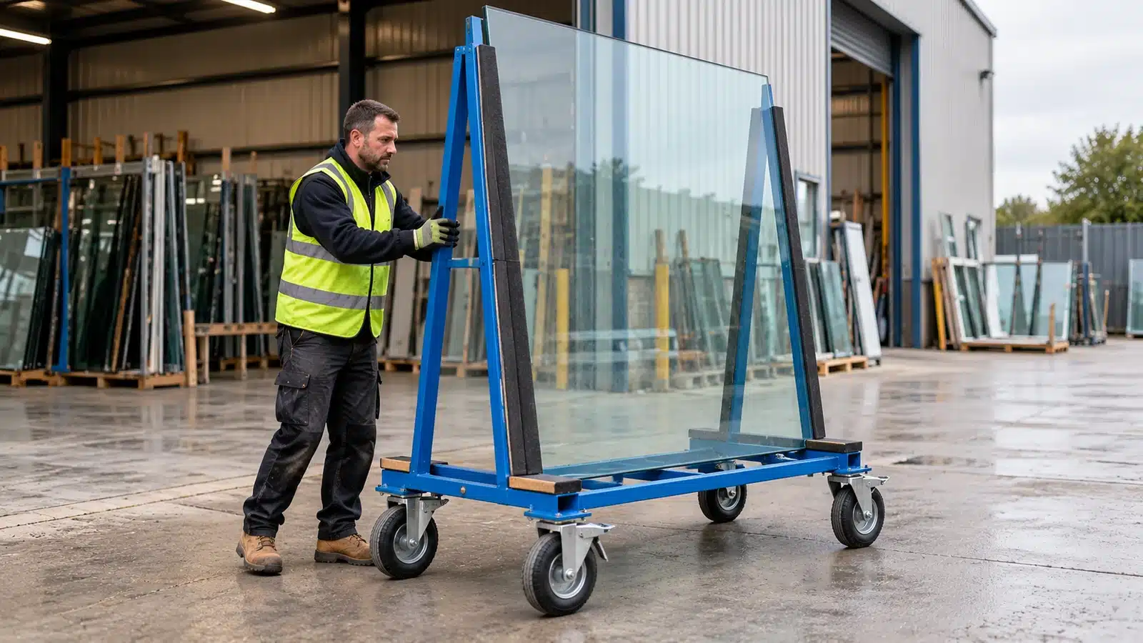 Panel transport trolley materials