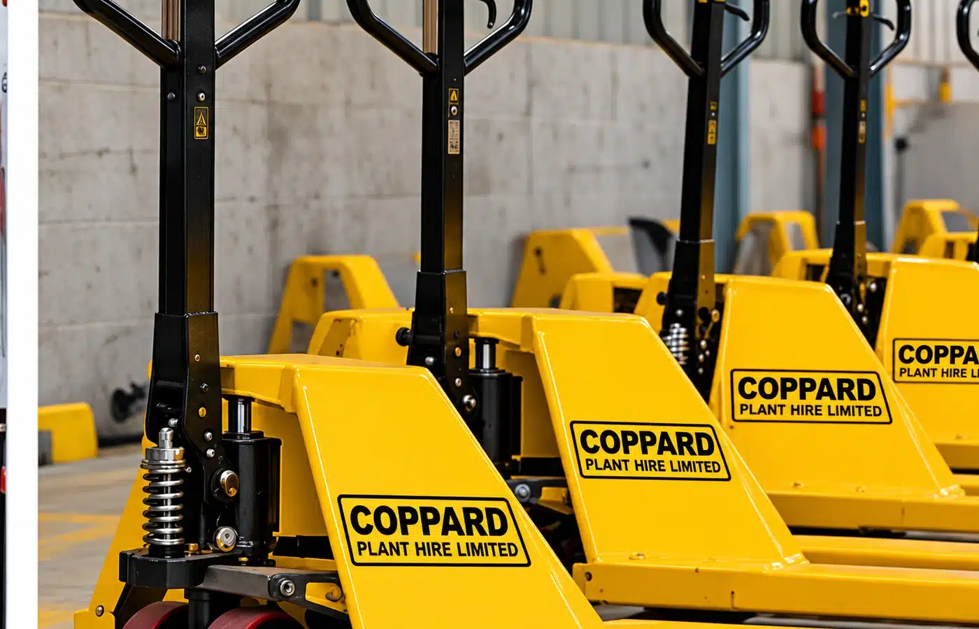 Pallet trucks depot ready for hire