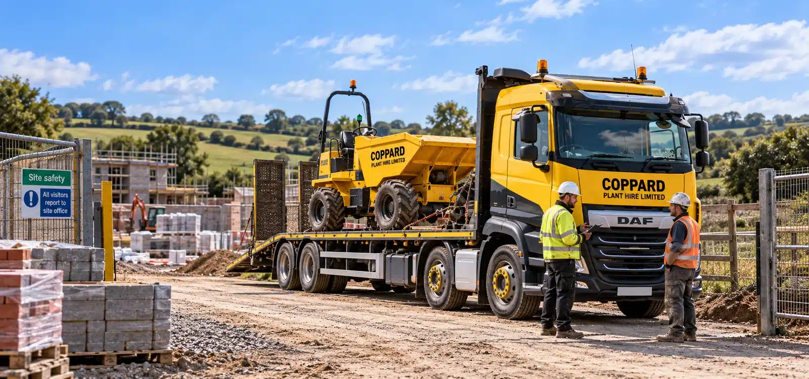 Dumper delivery and handover on a Godstone site