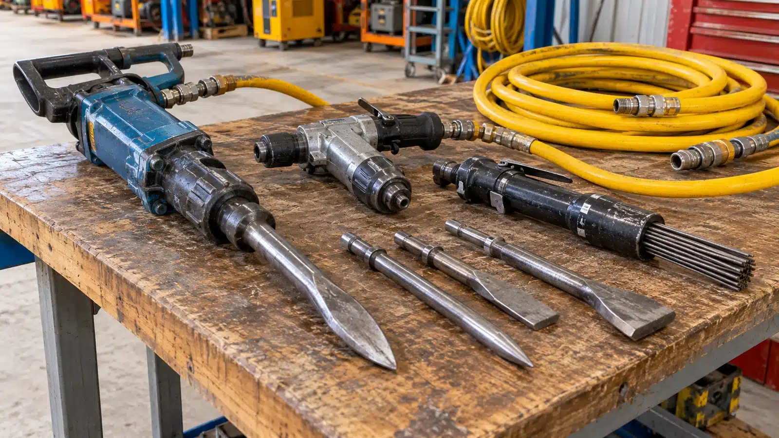Pneumatic tool kit hoses