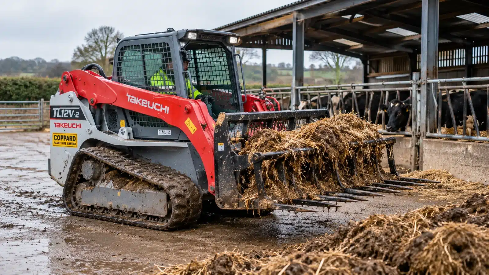 Skidsteer dung forks farmyard