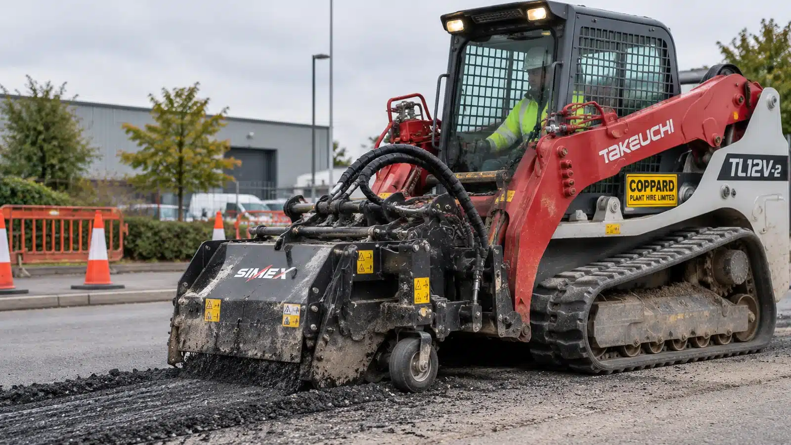 Skidsteer road planer asphalt