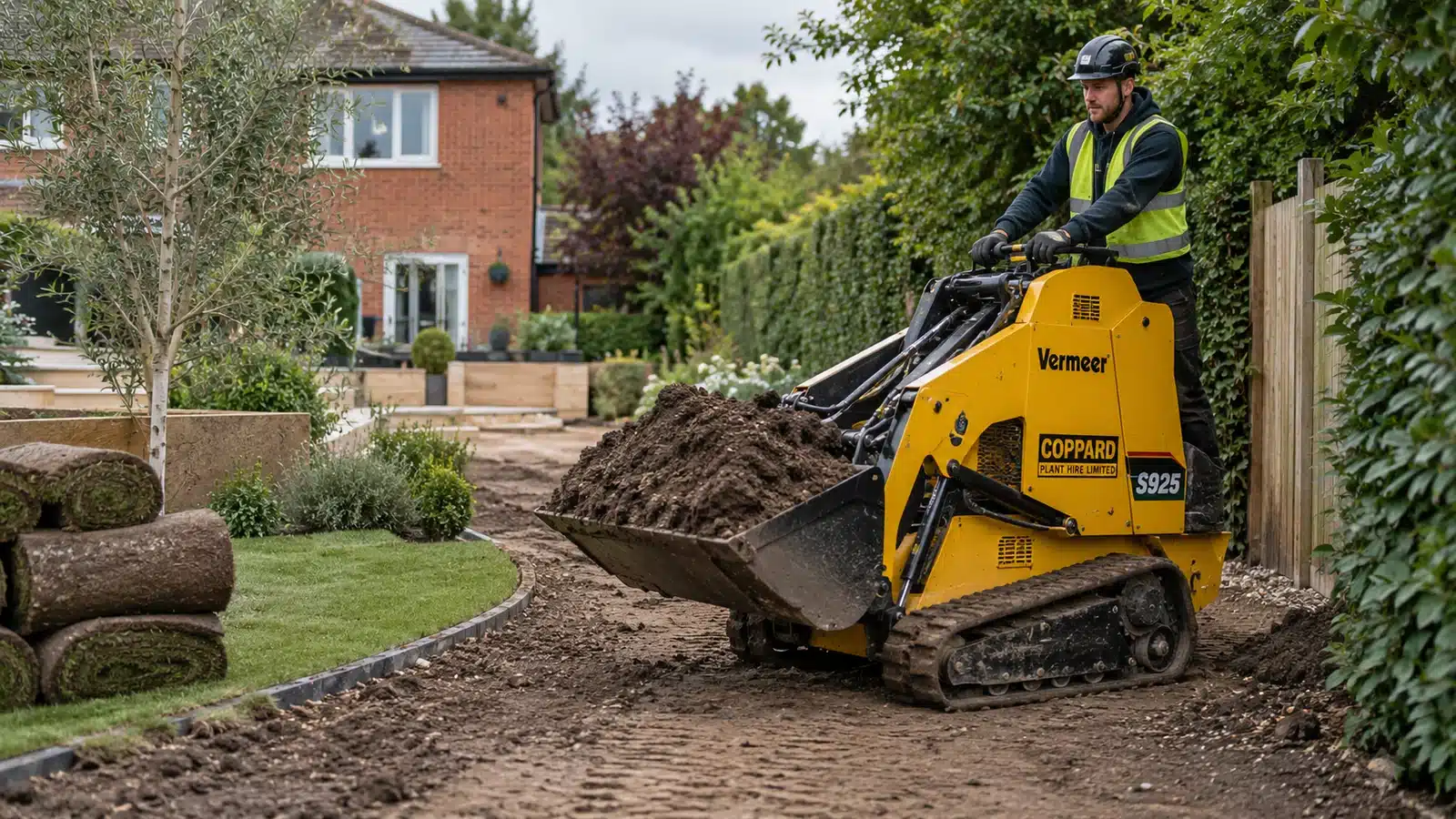 Vermeer S925 mini skidsteer landscaping