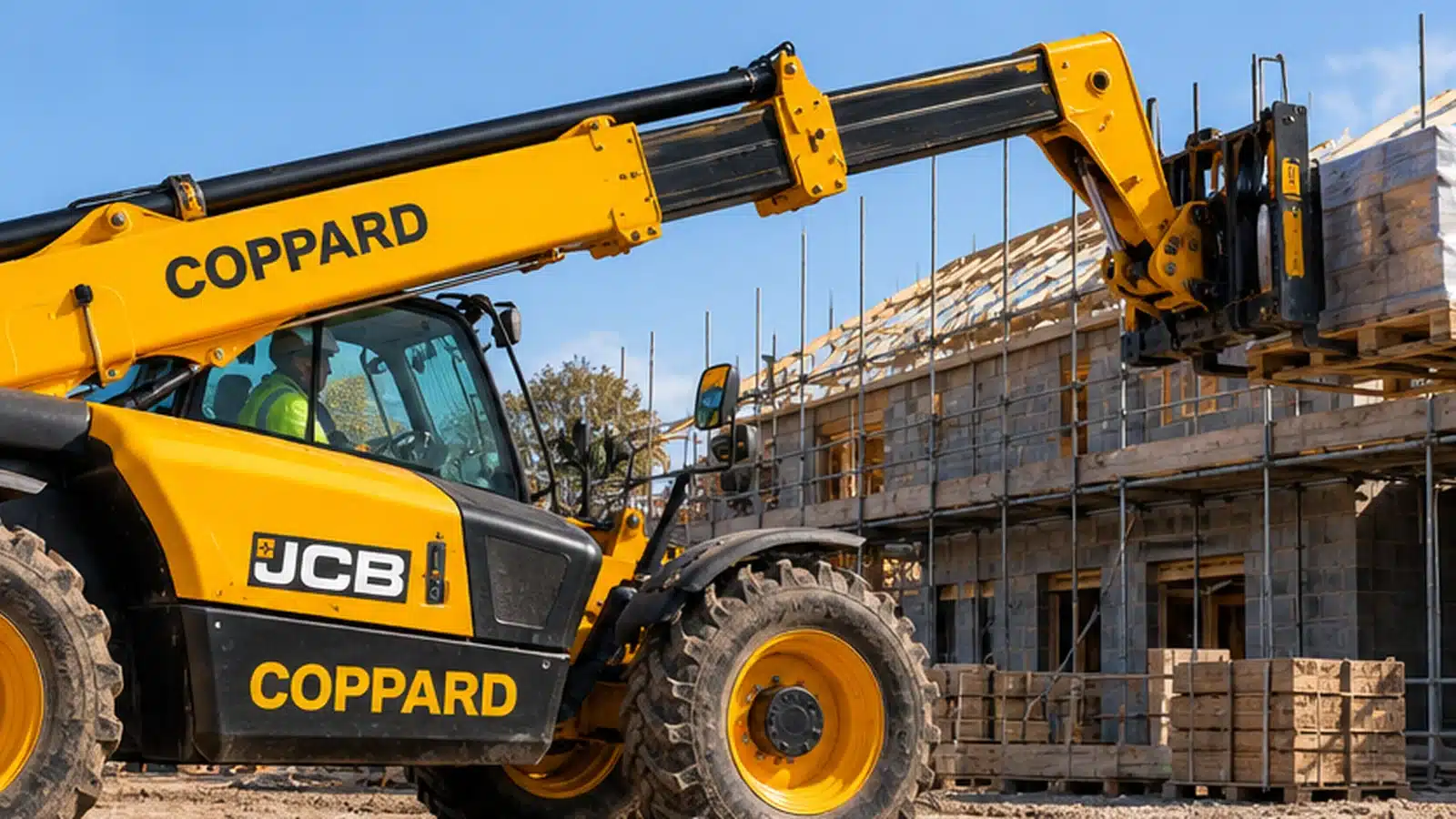 JCB 540 140 high reach material placement