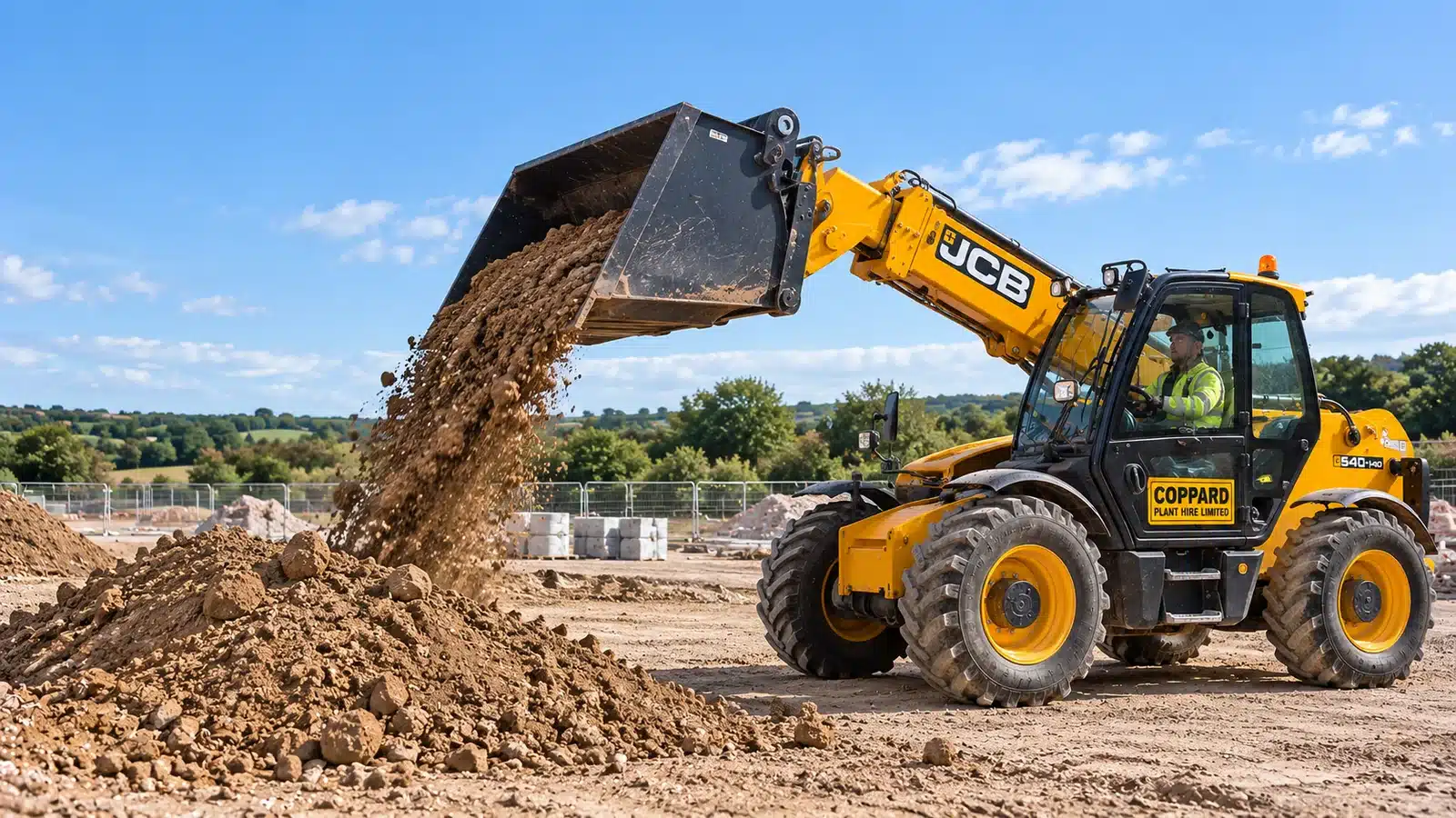 Telehandler soil bucket construction