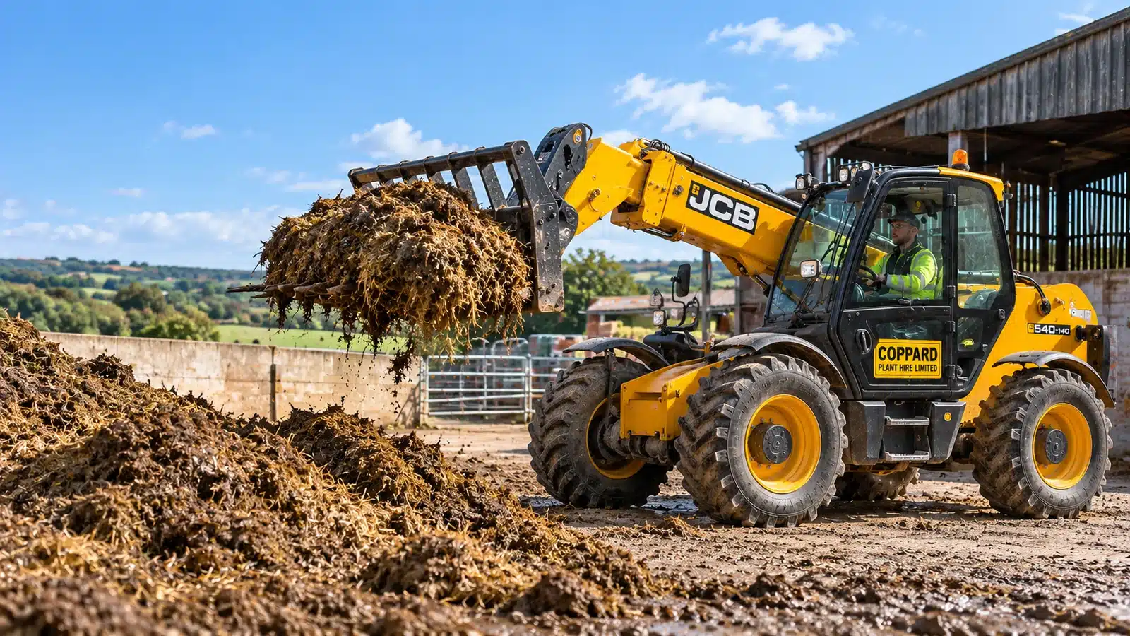 Telehandler dung forks farmyard