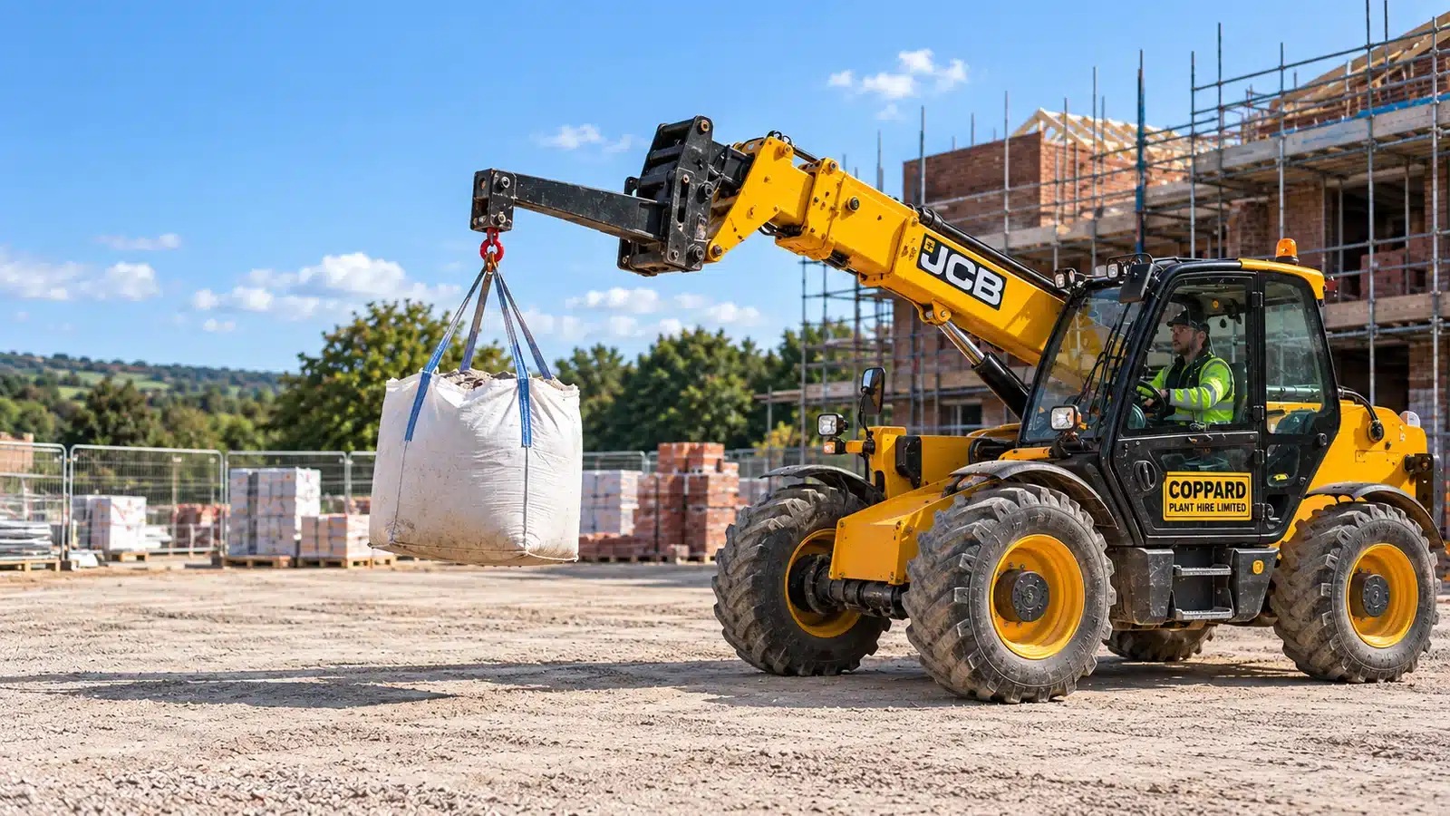 Telehandler crane hook bulk bag