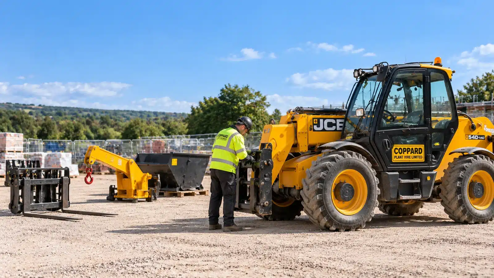 Telehandler attachment pre-hire inspection