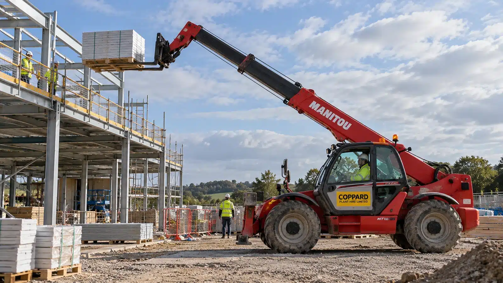 Manitou telescopic handler industrial construction